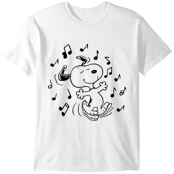 Dancing Snoopy Retro Cute Character Graphic Unisex T-Shirt 81 - Picture 1 of 5